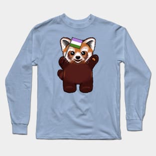 Red Panda Genderqueer Long Sleeve T-Shirt